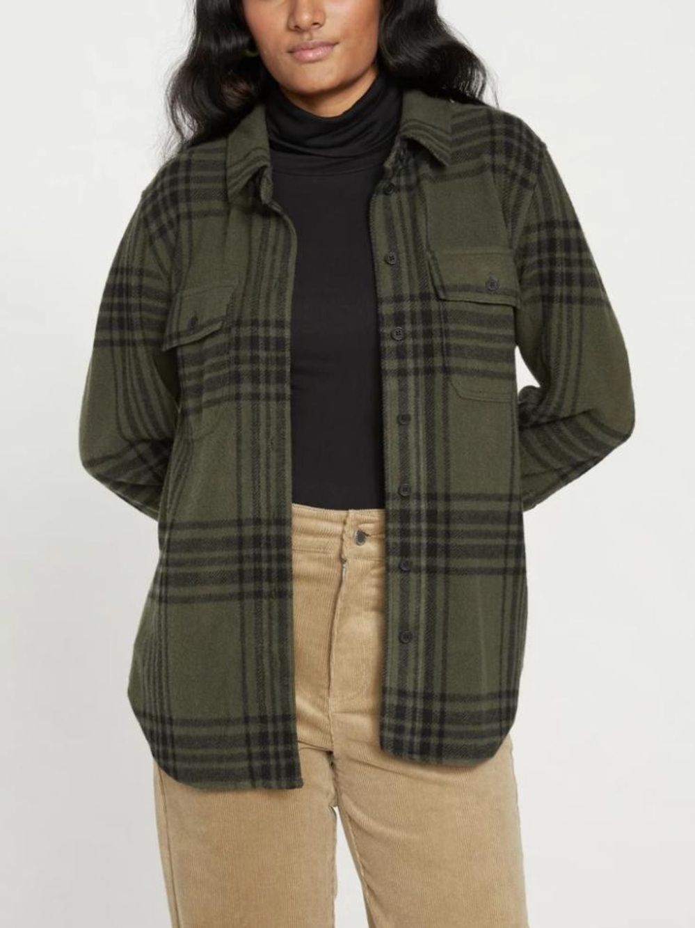 UNIVERSAL STANDARD / Maine Stretch Flannel Shirt, M (US 18/20)